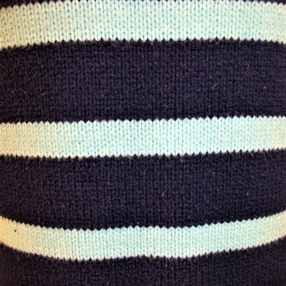 L.L. Bean Womens Sweater Size 12 Long Sleeve Striped Crew Neck Casual Blue - Picture 3 of 6
